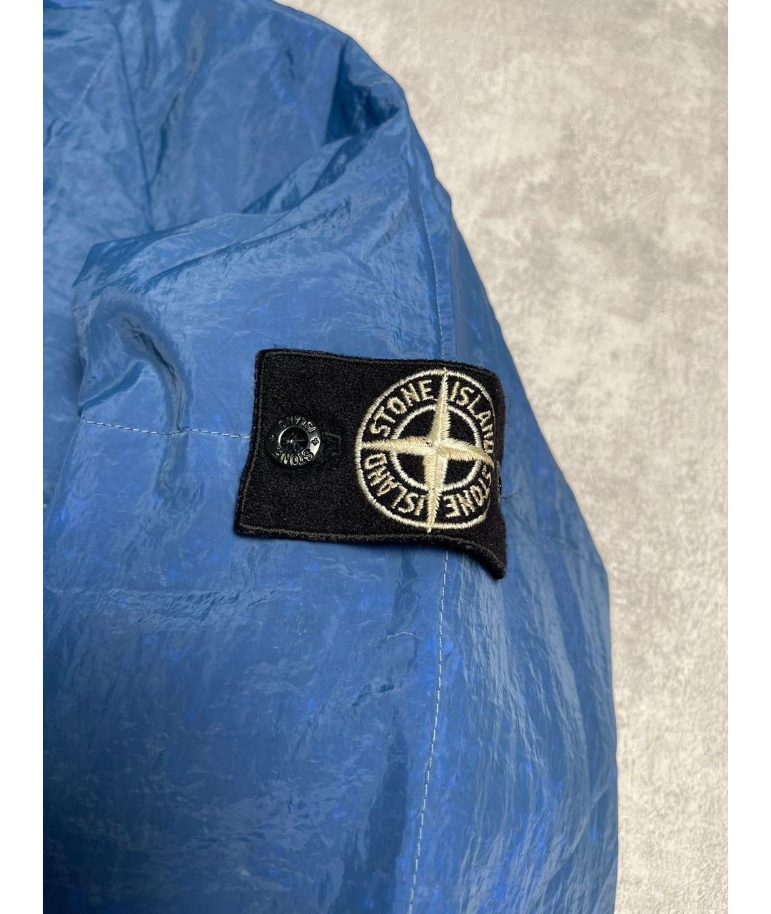 STONE ISLAND Синий нейлоновый пуховик, фото 5
