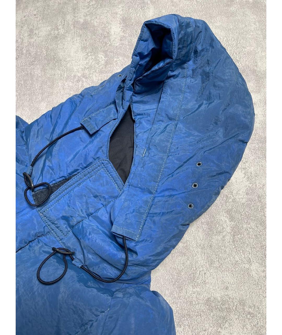STONE ISLAND Синий нейлоновый пуховик, фото 6