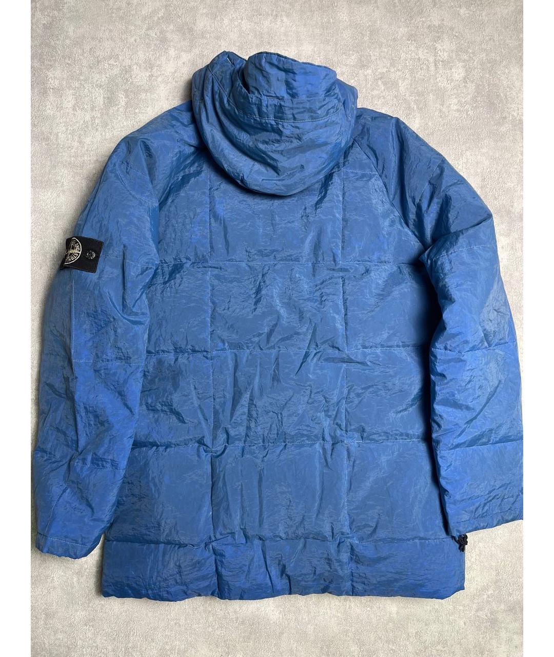STONE ISLAND Синий нейлоновый пуховик, фото 4