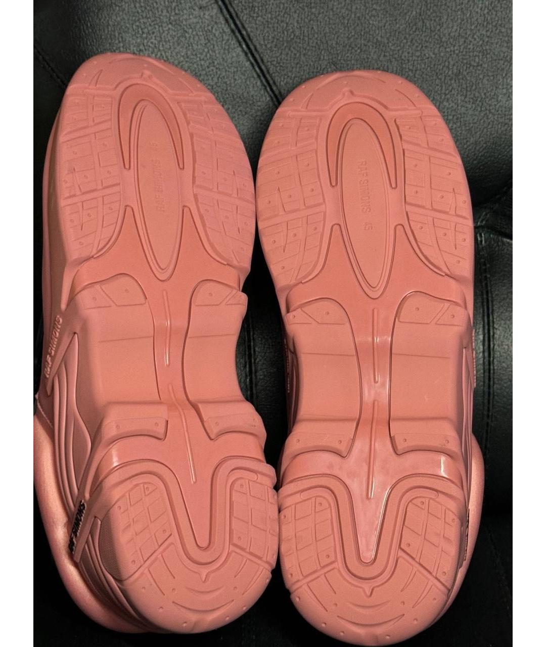 RAF SIMONS Коралловые кожаные низкие кроссовки / кеды, фото 7