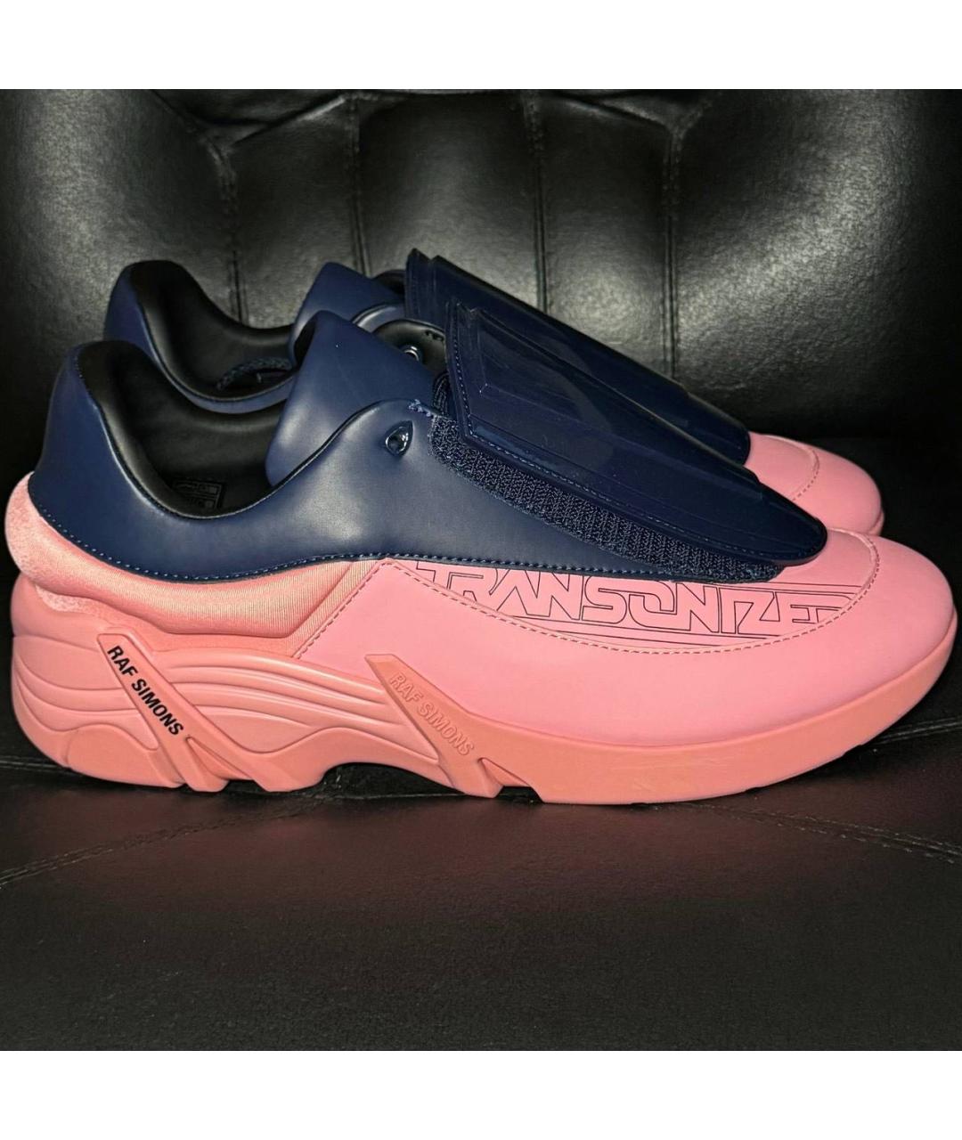 RAF SIMONS Коралловые кожаные низкие кроссовки / кеды, фото 9