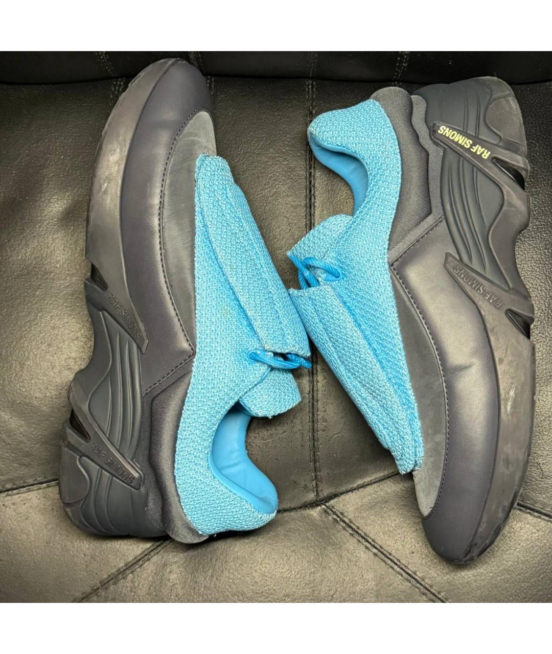 RAF SIMONS Синие текстильные низкие кроссовки / кеды, фото 5