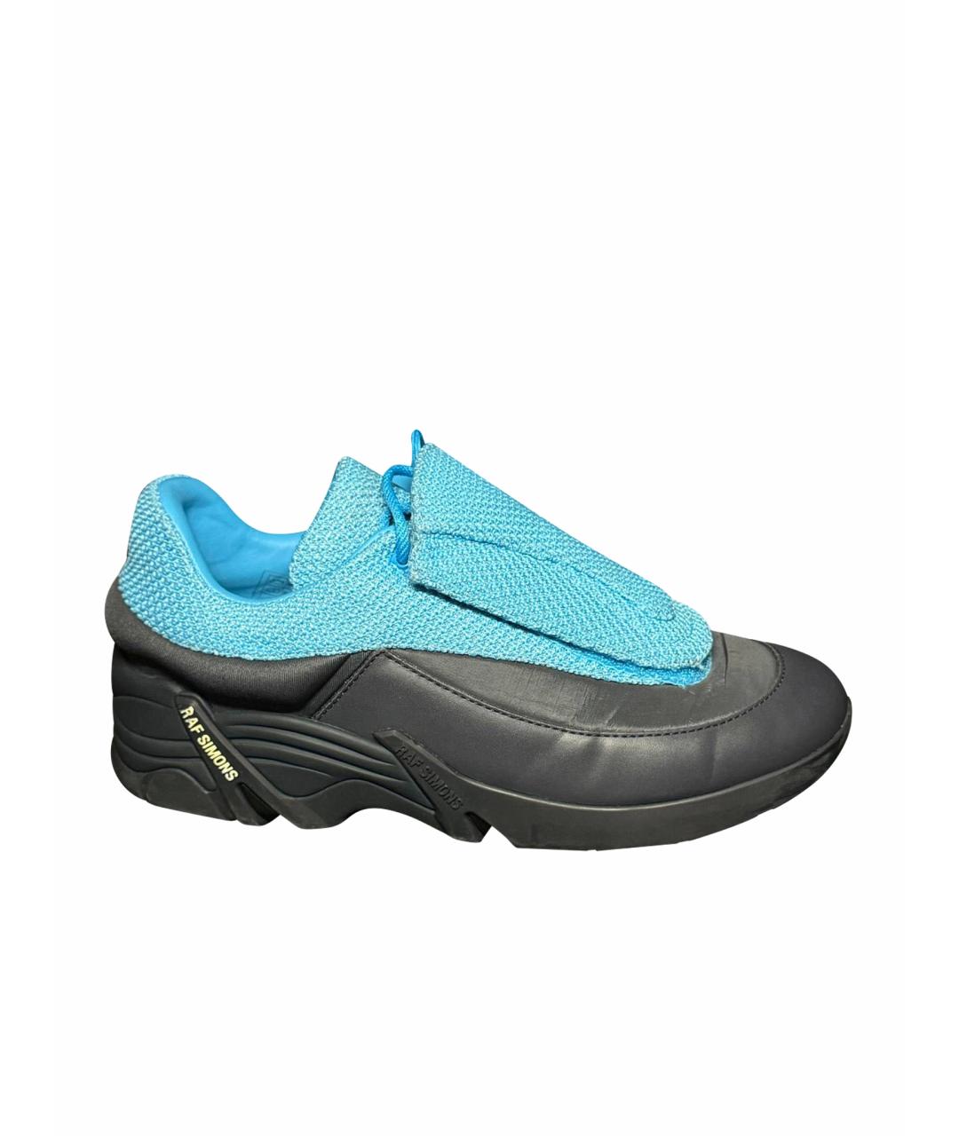 RAF SIMONS Синие текстильные низкие кроссовки / кеды, фото 1
