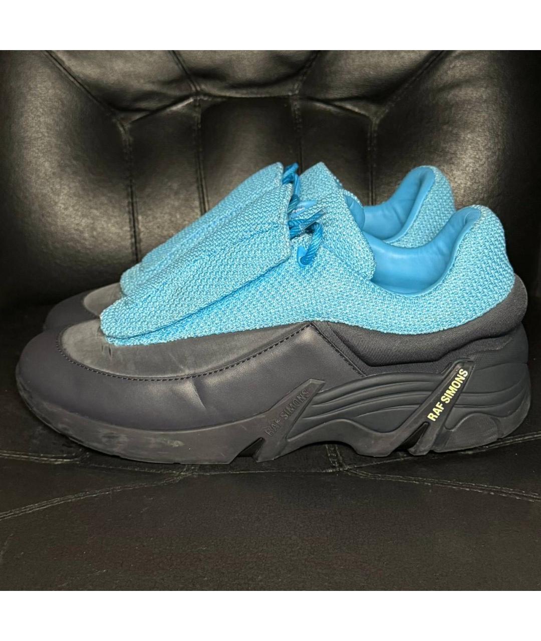 RAF SIMONS Синие текстильные низкие кроссовки / кеды, фото 3
