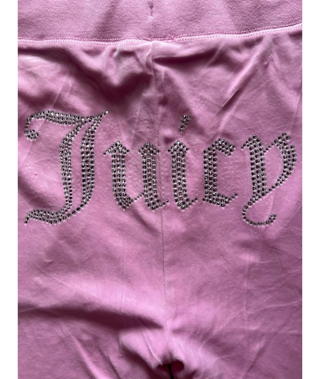 JUICY COUTURE Розовый велюровый костюм с брюками, фото 8