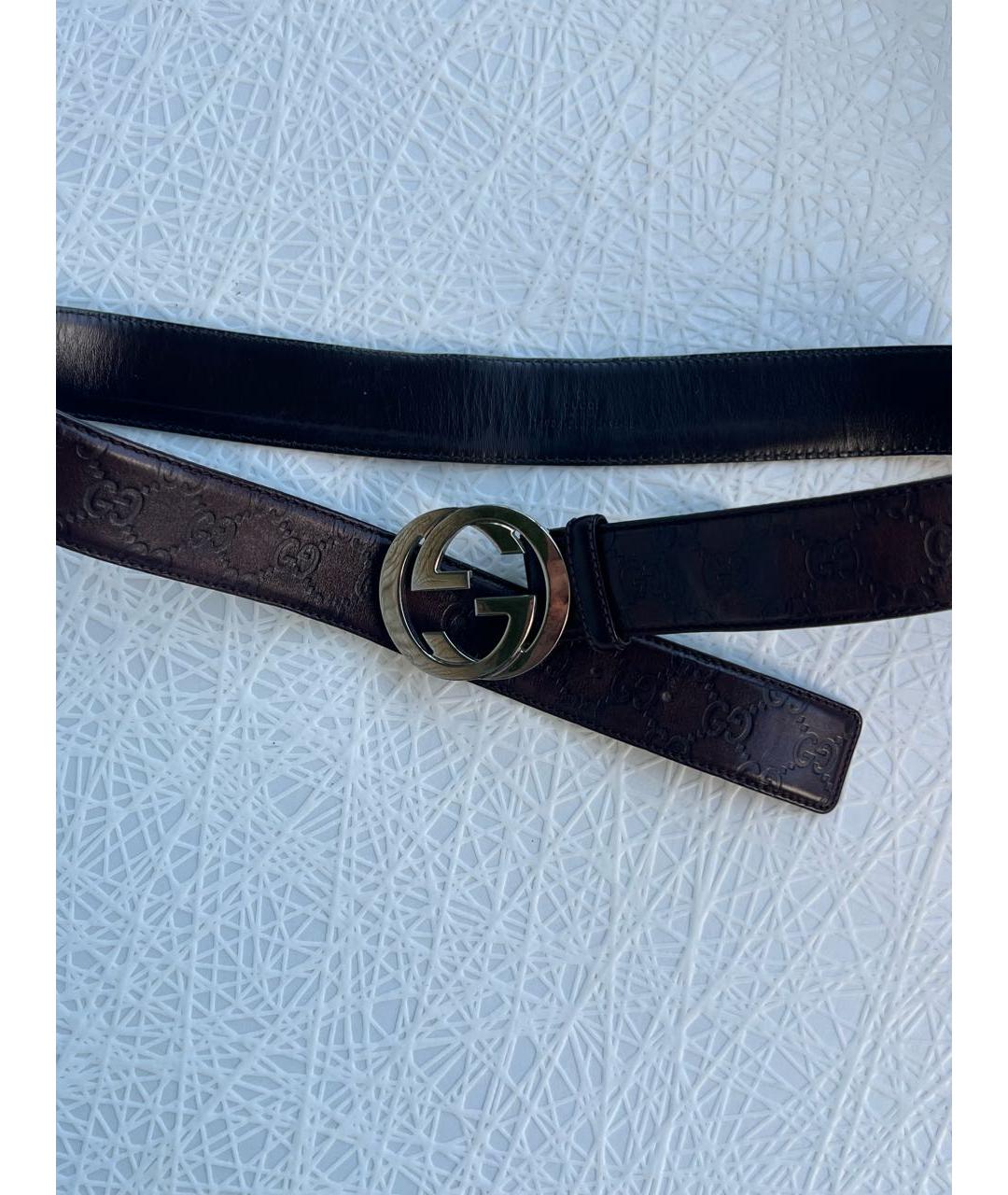 GUCCI Коричневый кожаный ремень, фото 4