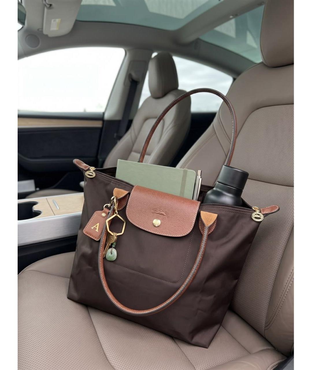 LONGCHAMP Коричневая нейлоновая сумка через плечо, фото 6