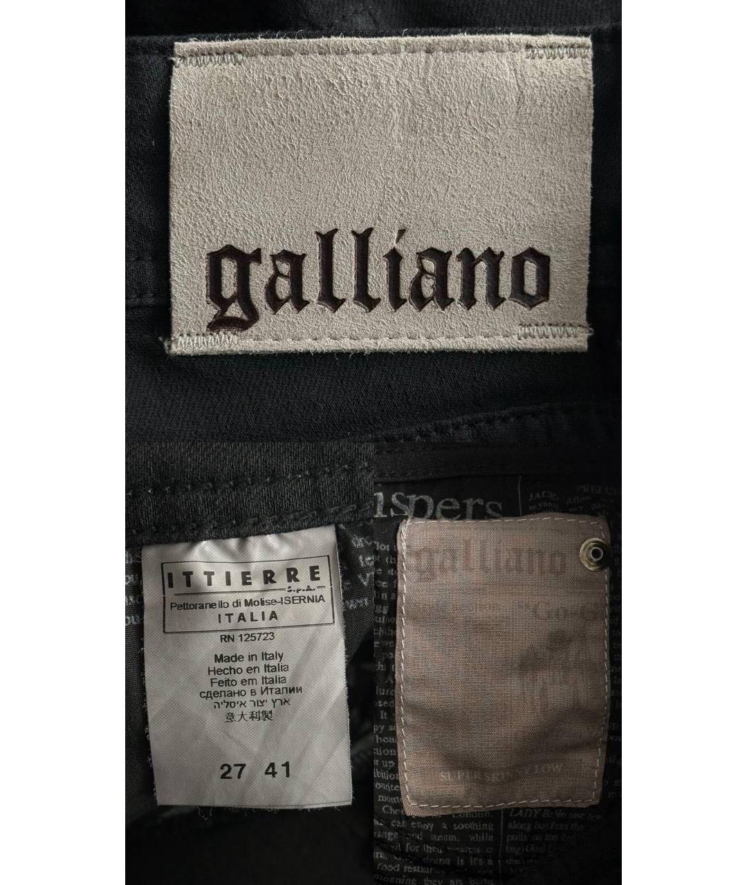 JOHN GALLIANO Черные джинсы слим, фото 5