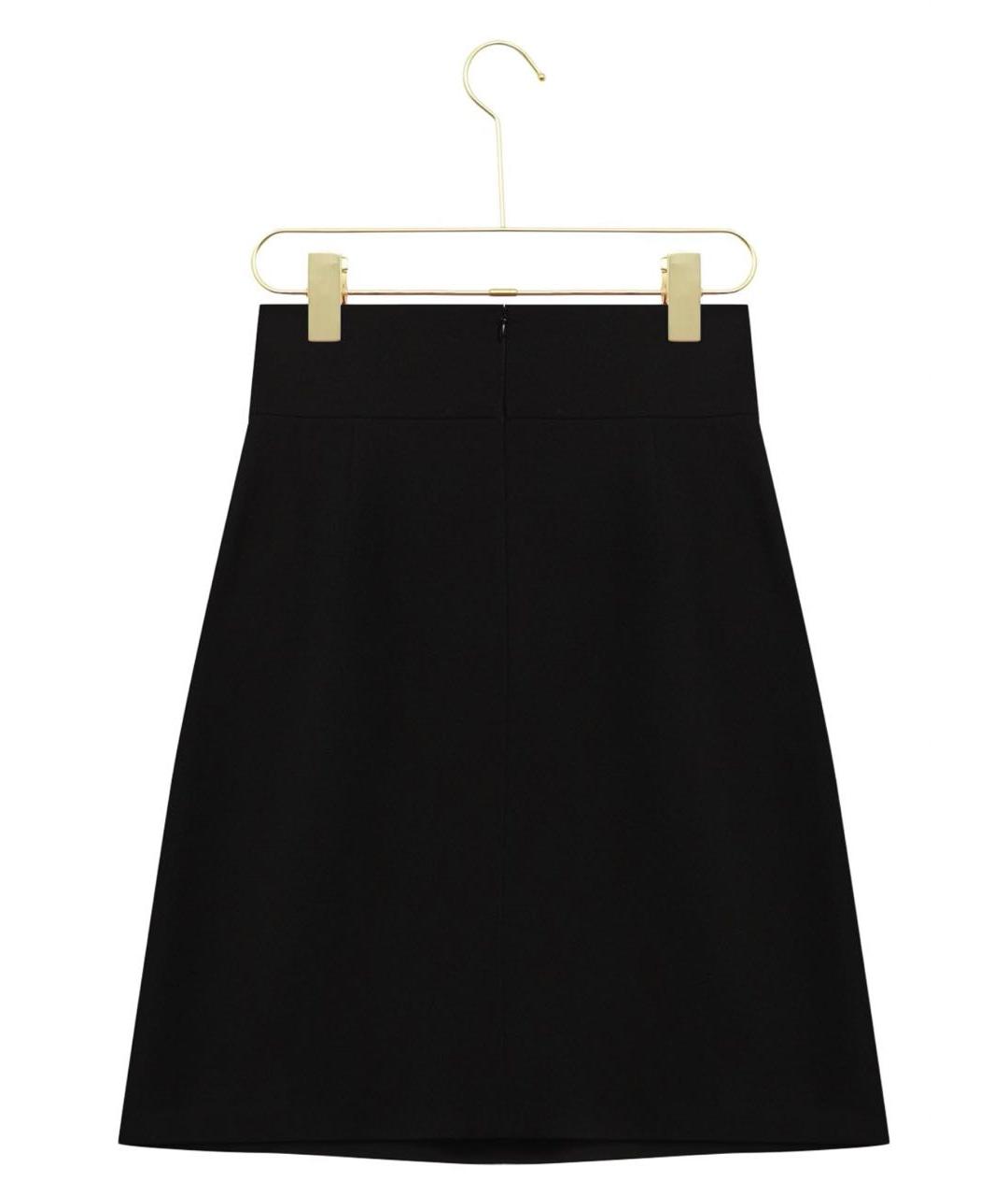 SAINT LAURENT Черная шерстяная юбка мини, фото 2