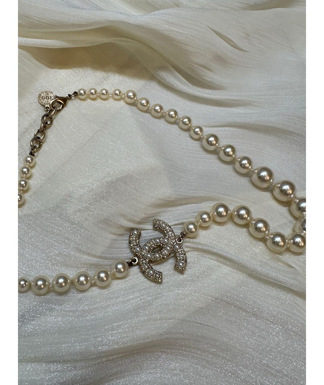 CHANEL Бежевое колье, фото 4
