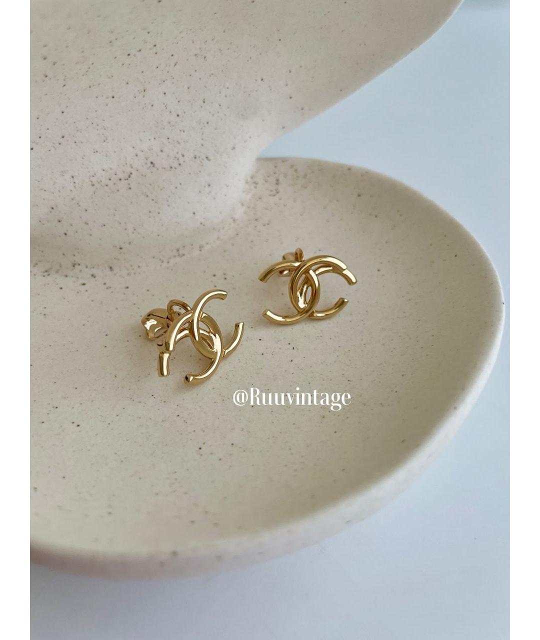 CHANEL Золотые серьги, фото 5