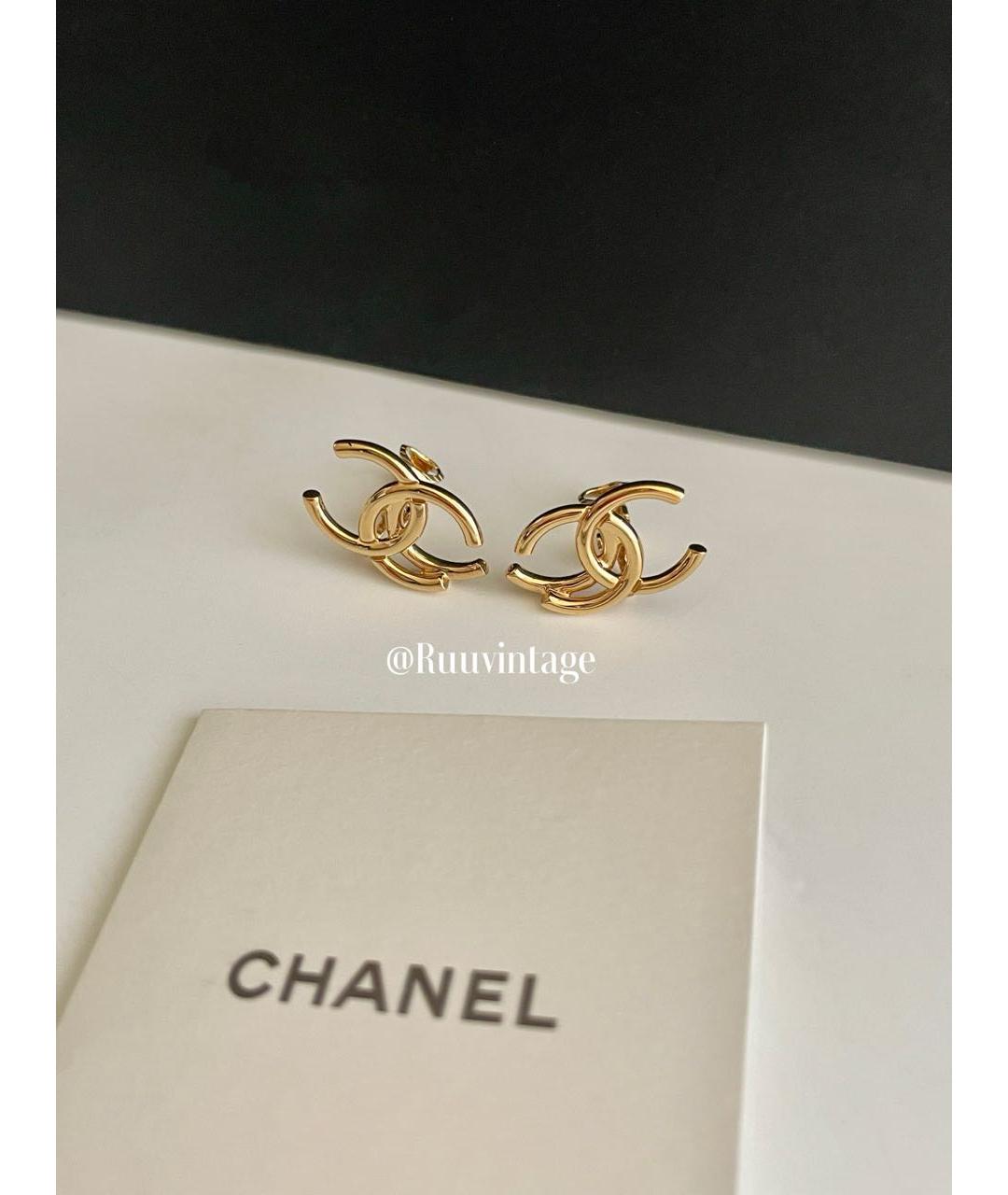 CHANEL Золотые серьги, фото 6