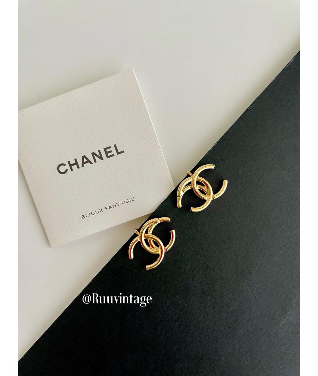 CHANEL Золотые серьги, фото 3