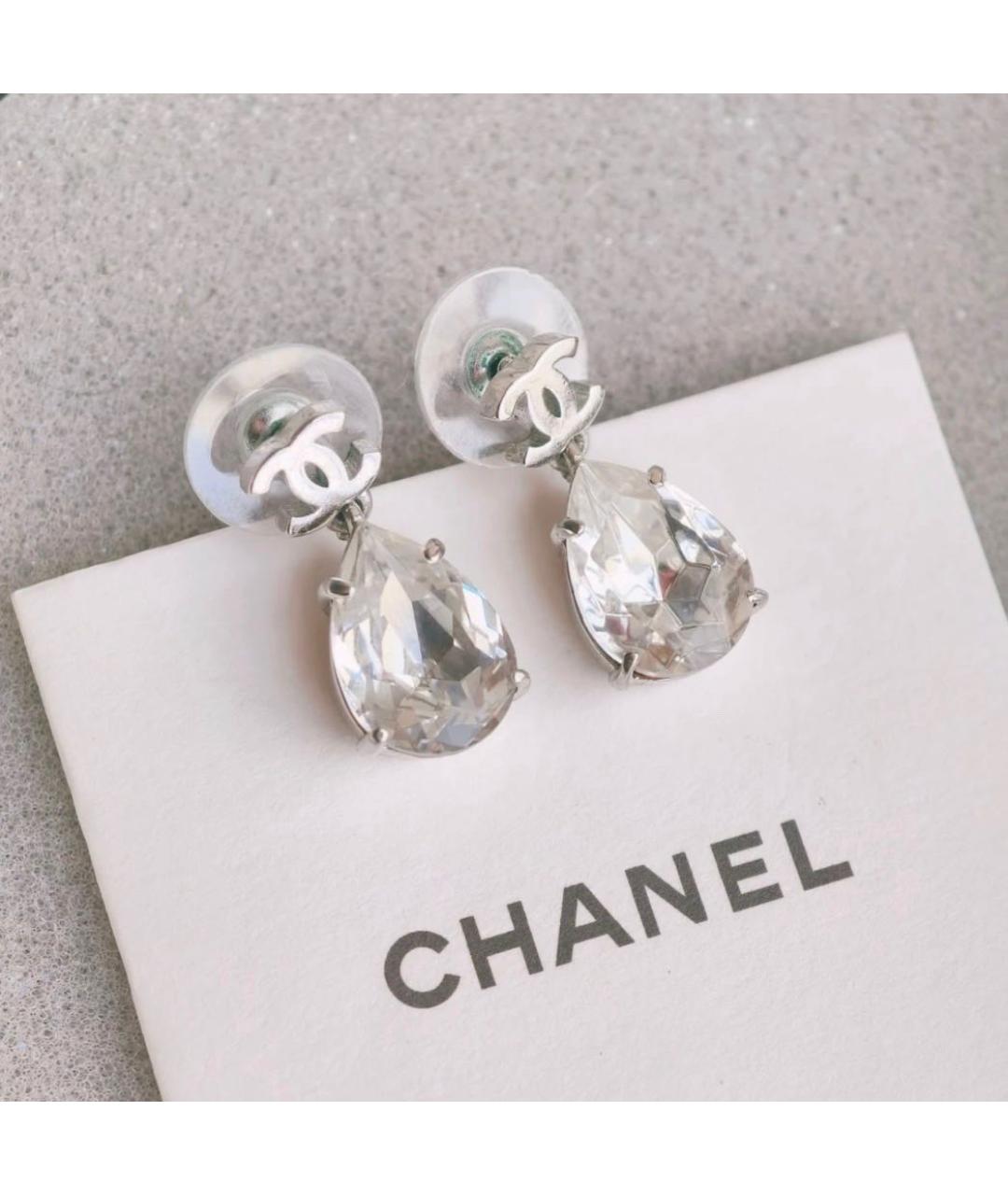 CHANEL Серебряные серьги, фото 2