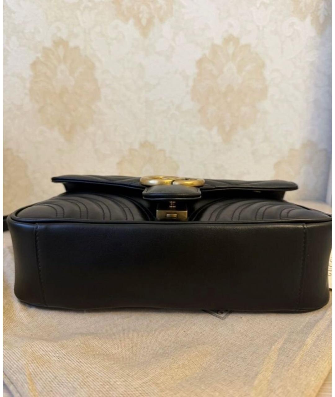 GUCCI Черная кожаная сумка с короткими ручками, фото 6