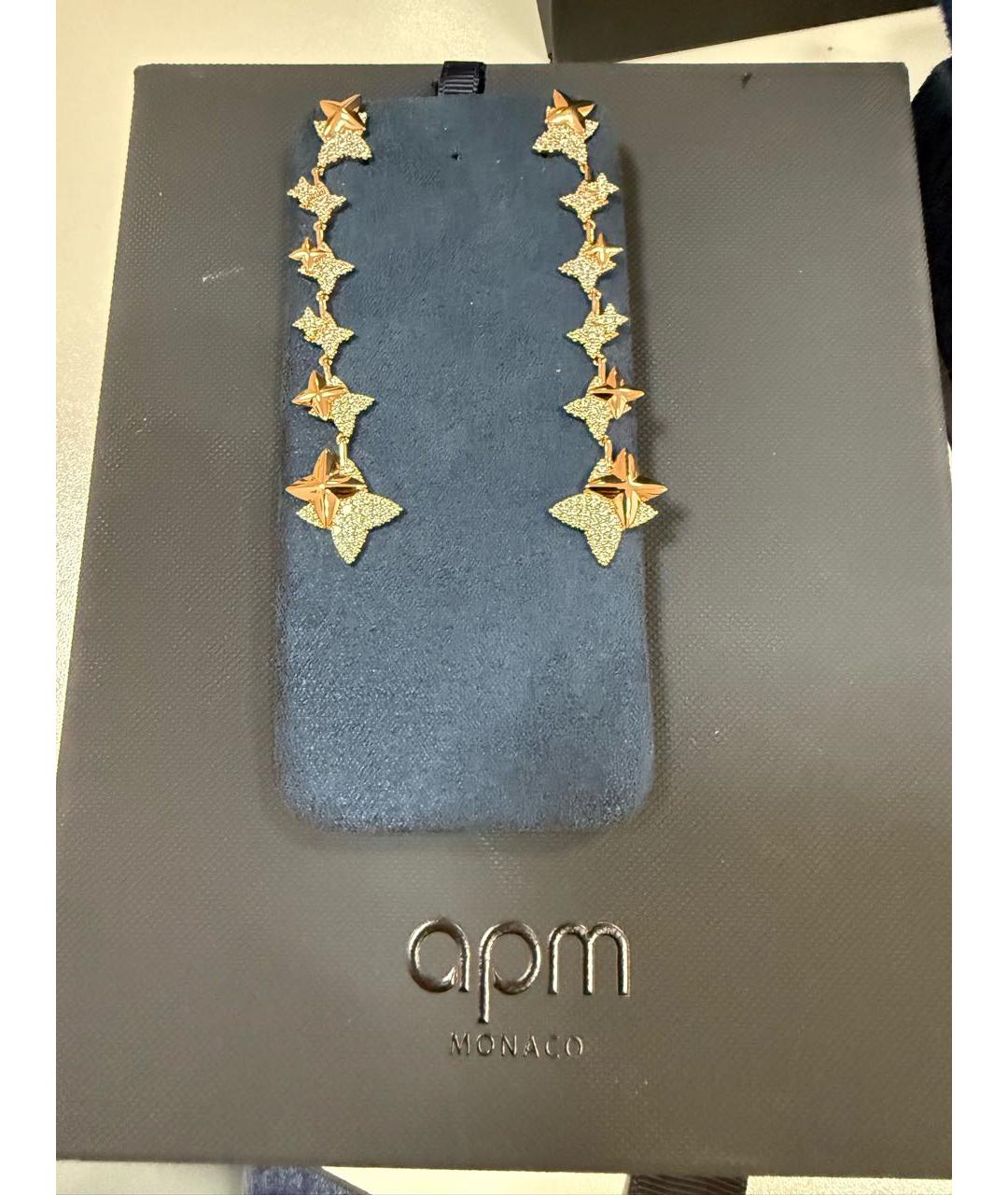 APM Monaco Золотые металлические серьги, фото 9
