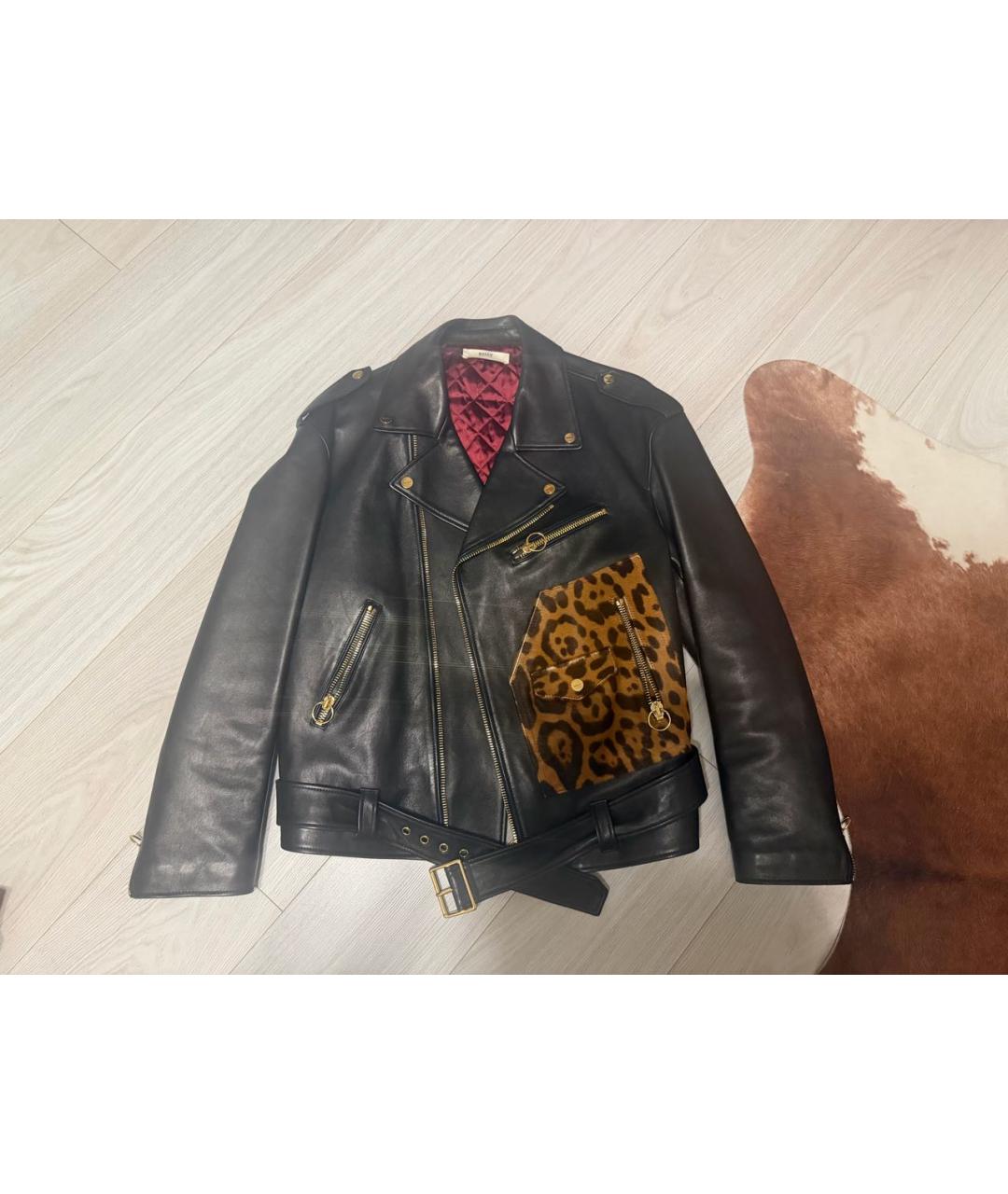 BALLY Черная кожаная куртка, фото 7