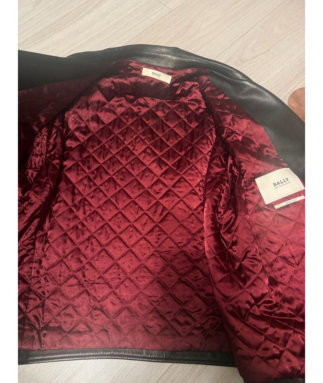BALLY Черная кожаная куртка, фото 5