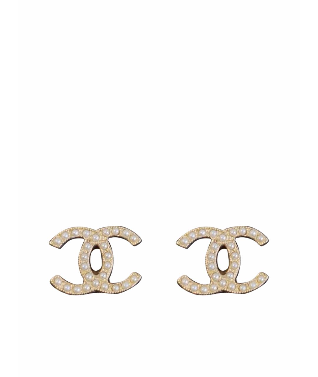 CHANEL Золотые серьги, фото 1