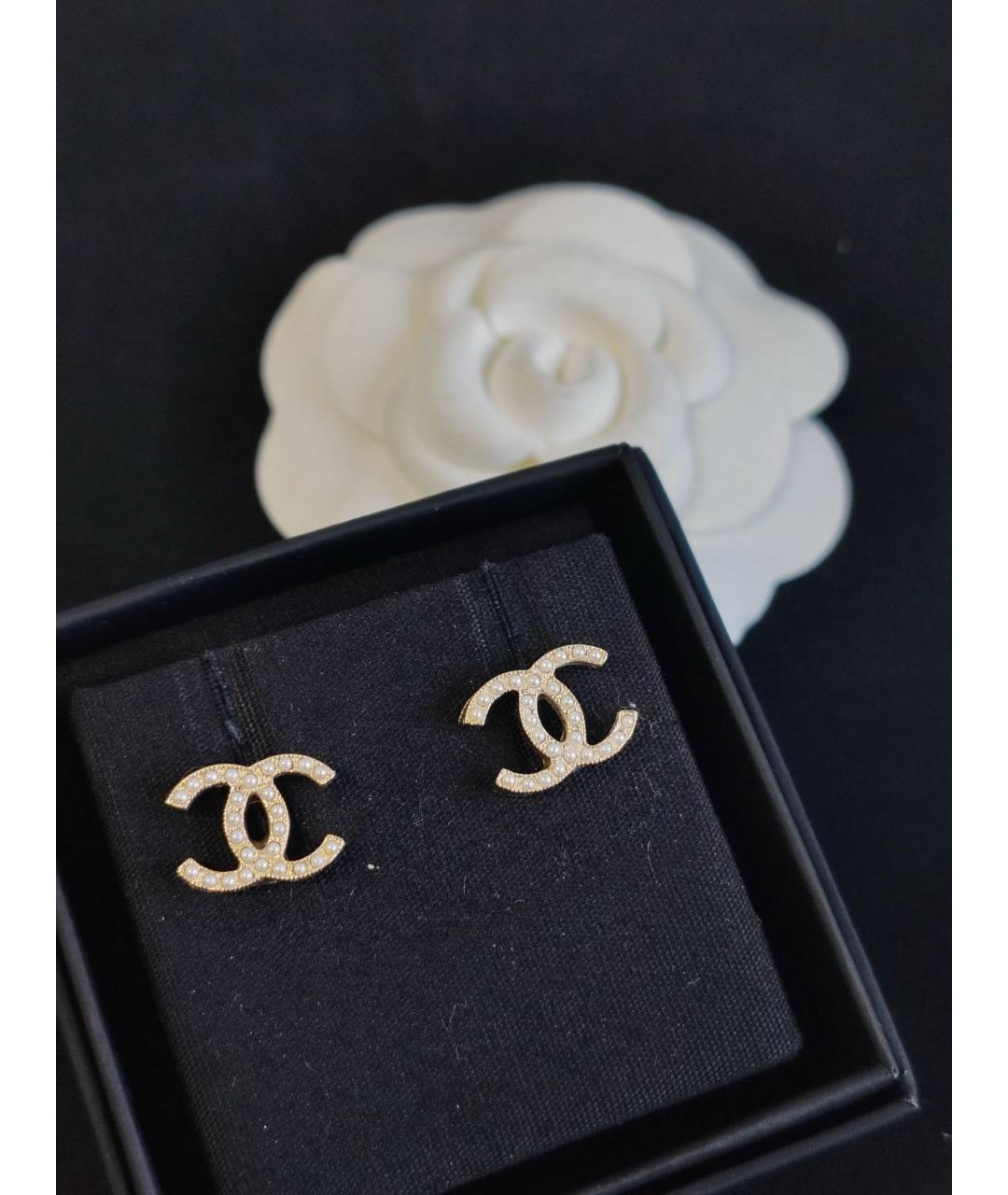 CHANEL Золотые серьги, фото 8