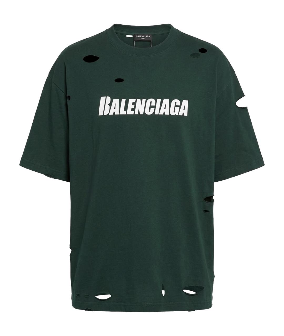 BALENCIAGA Хлопковая футболка, фото 1