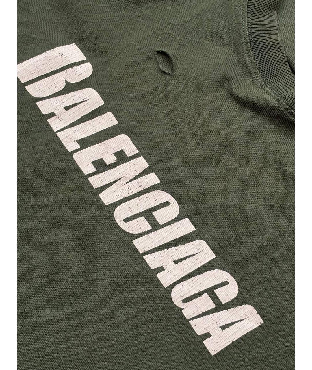 BALENCIAGA Хлопковая футболка, фото 4