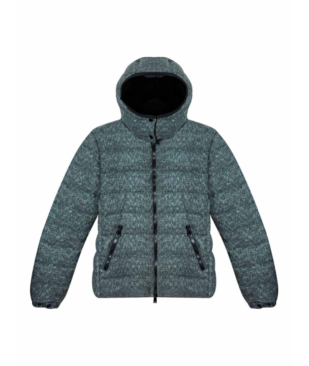 MONCLER Антрацитовый шерстяной пуховик, фото 1