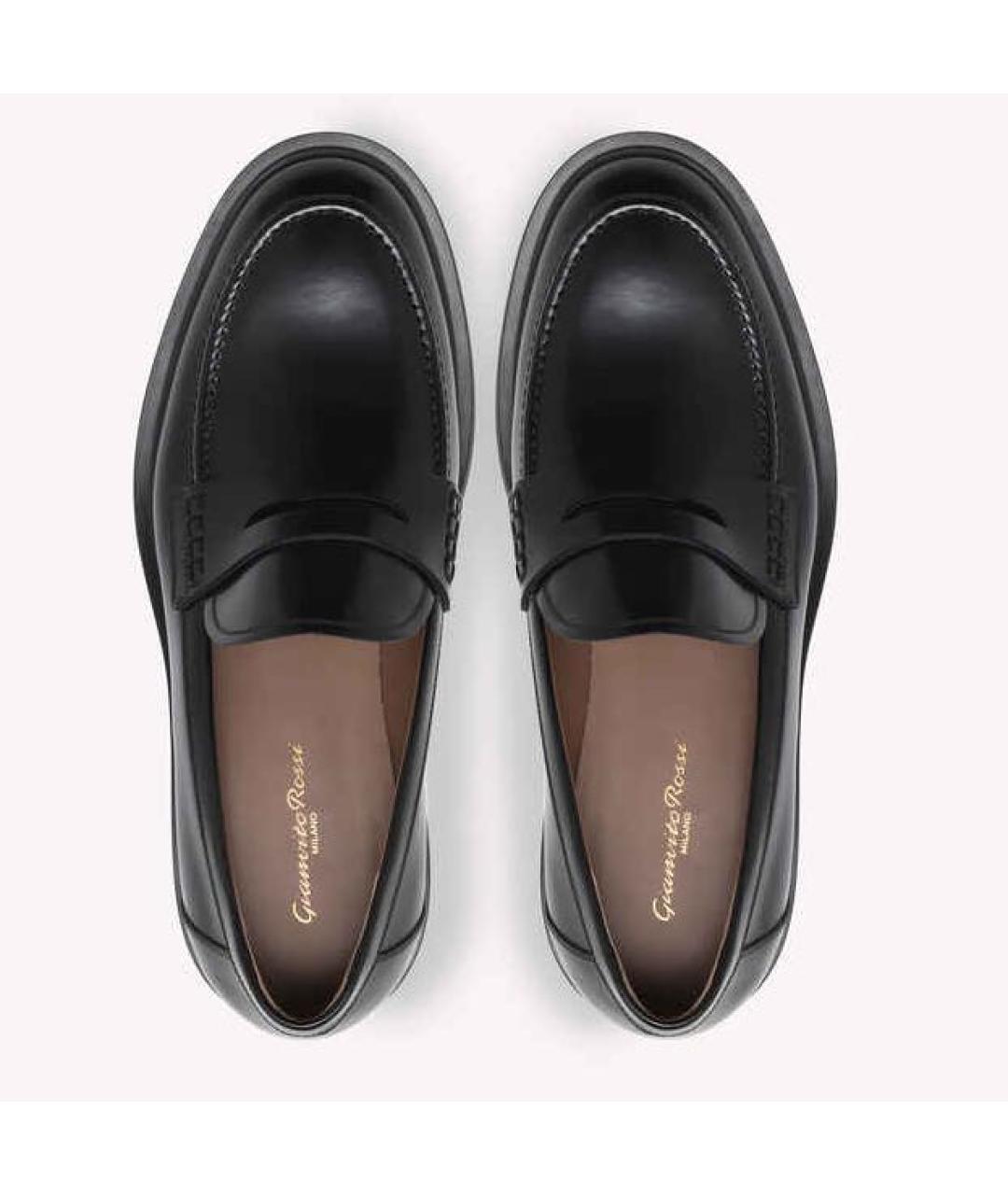 GIANVITO ROSSI Черные кожаные лоферы, фото 2