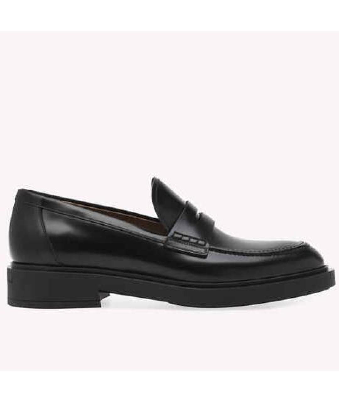 GIANVITO ROSSI Черные кожаные лоферы, фото 5