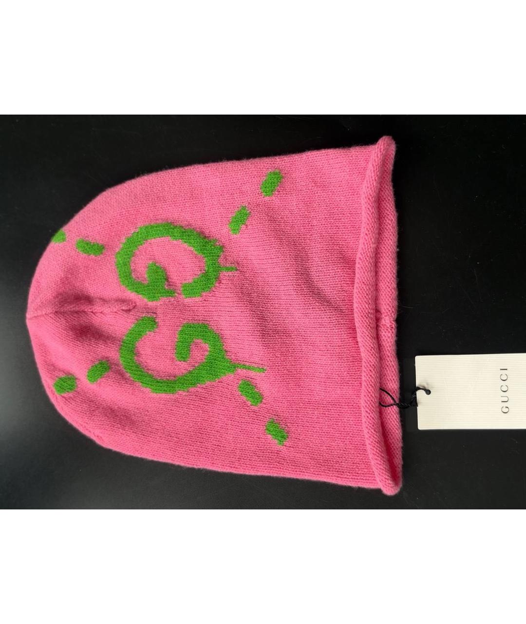 GUCCI Розовая шерстяная шапка, фото 4