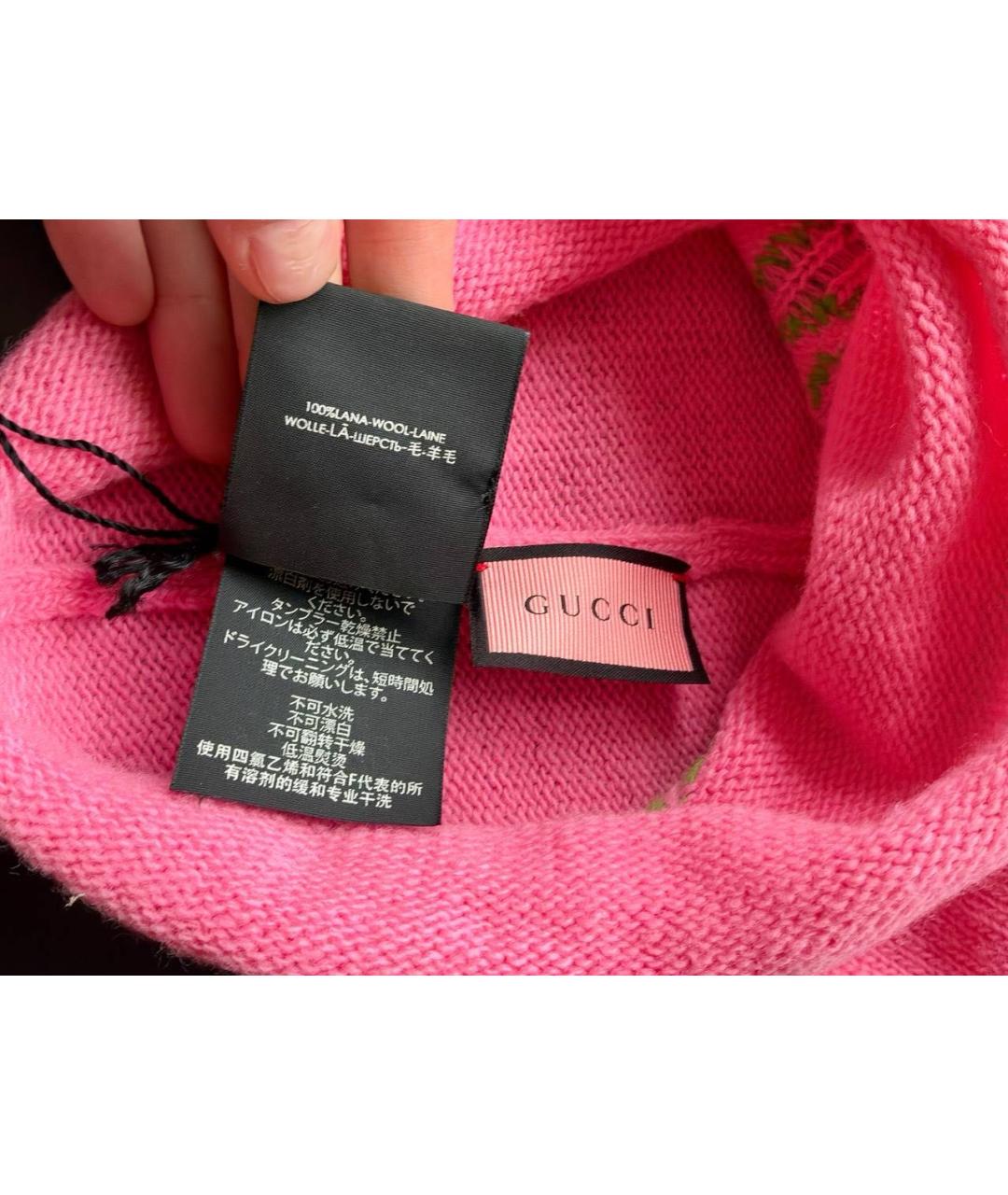 GUCCI Розовая шерстяная шапка, фото 3