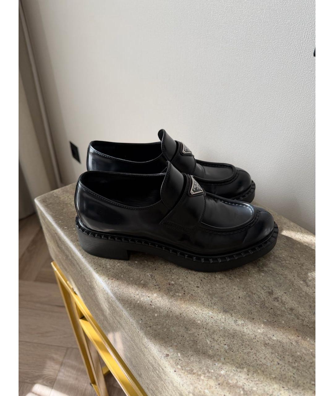 PRADA Черные лоферы из лакированной кожи, фото 8