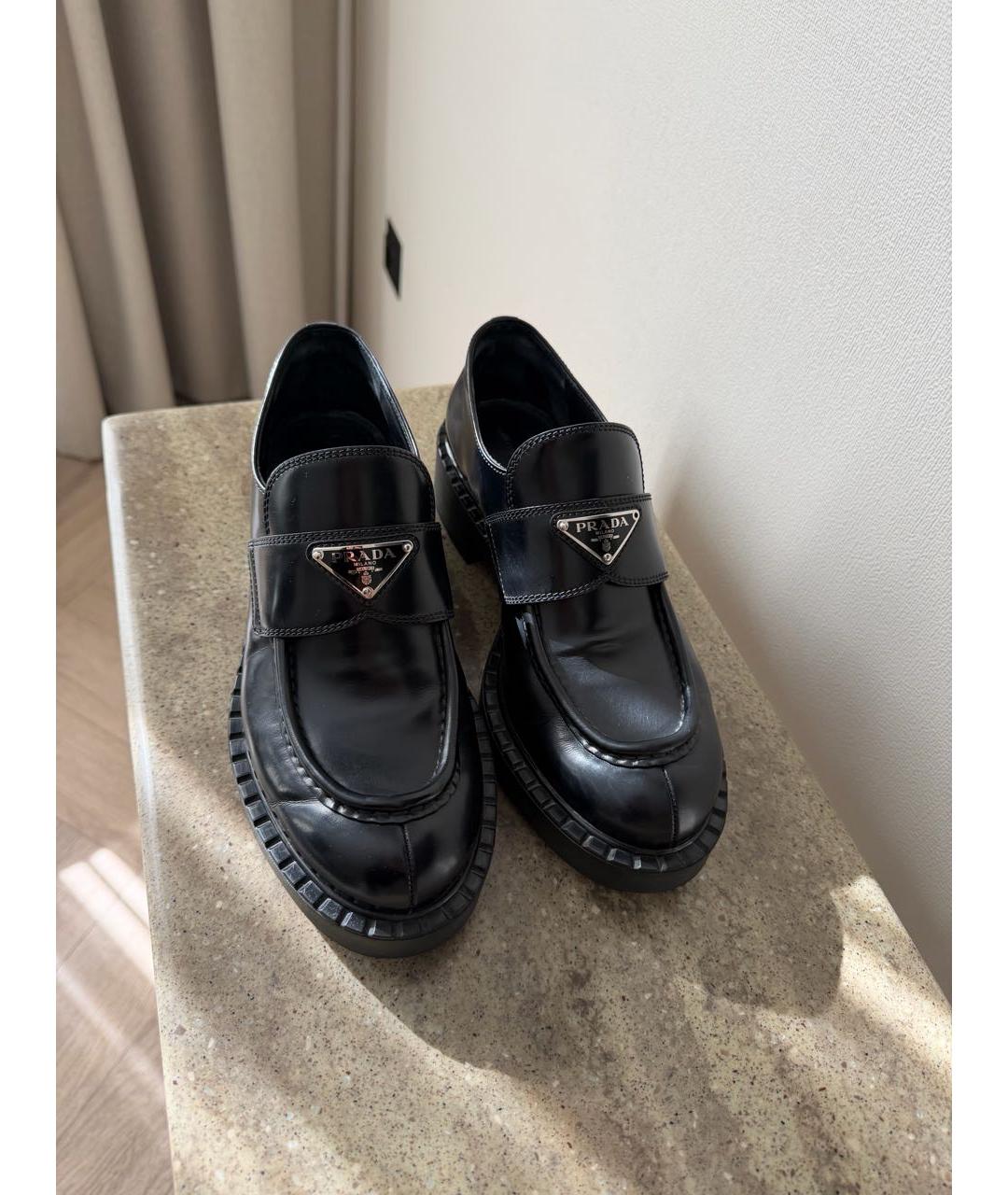 PRADA Черные лоферы из лакированной кожи, фото 6