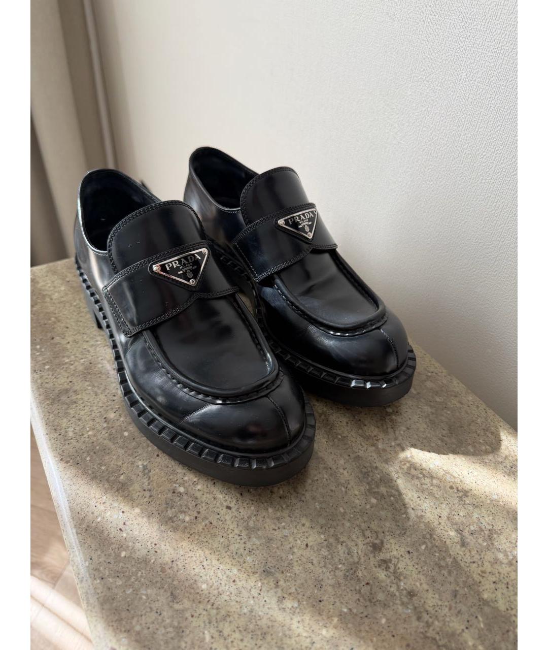 PRADA Черные лоферы из лакированной кожи, фото 3