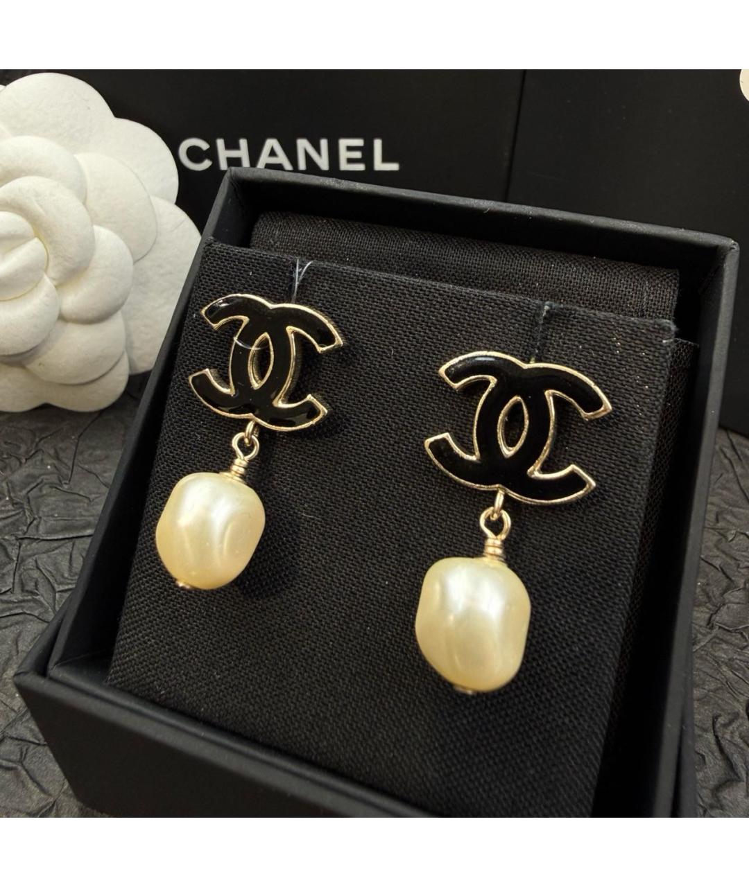 CHANEL Золотые серьги, фото 3