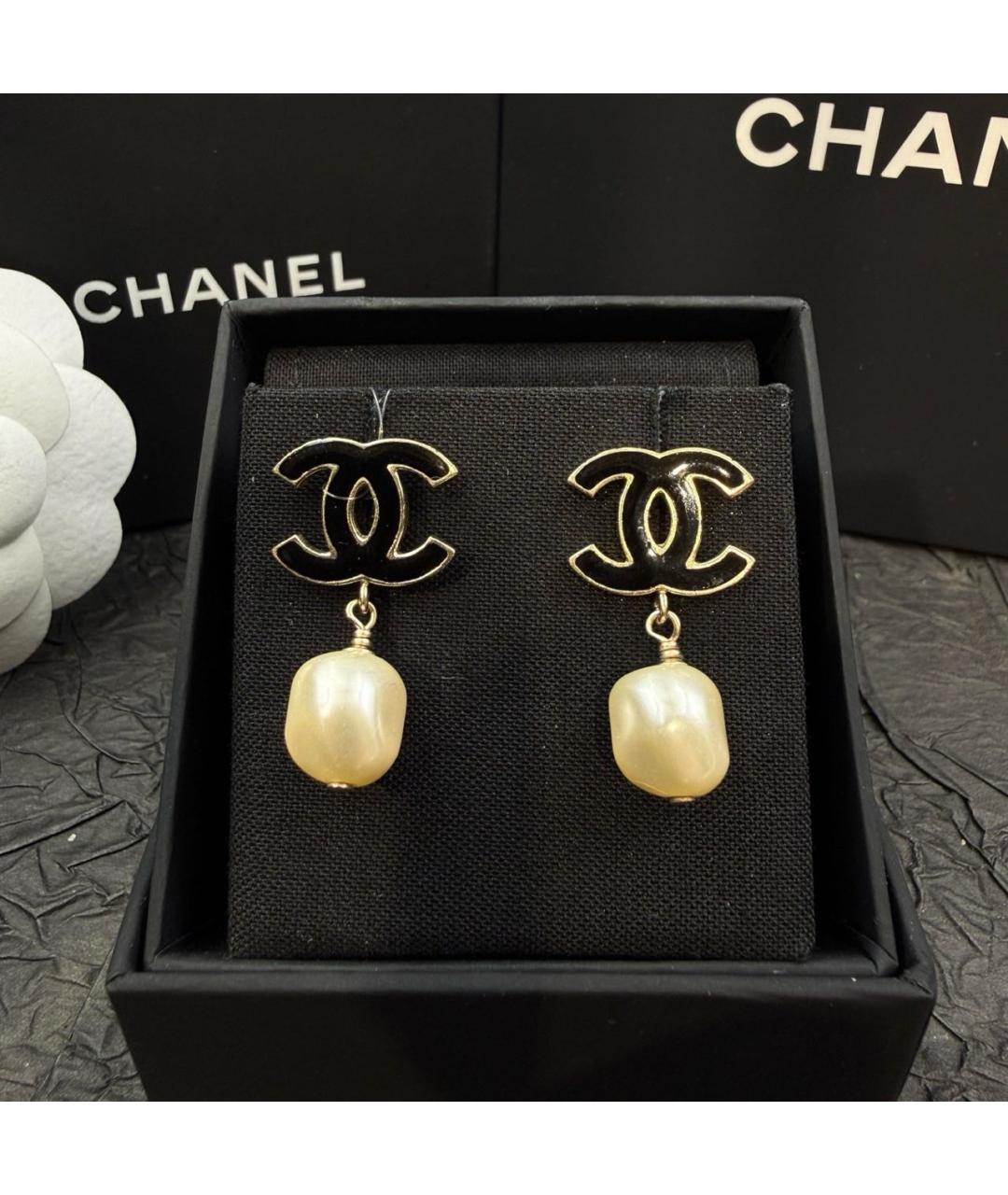 CHANEL Золотые серьги, фото 7