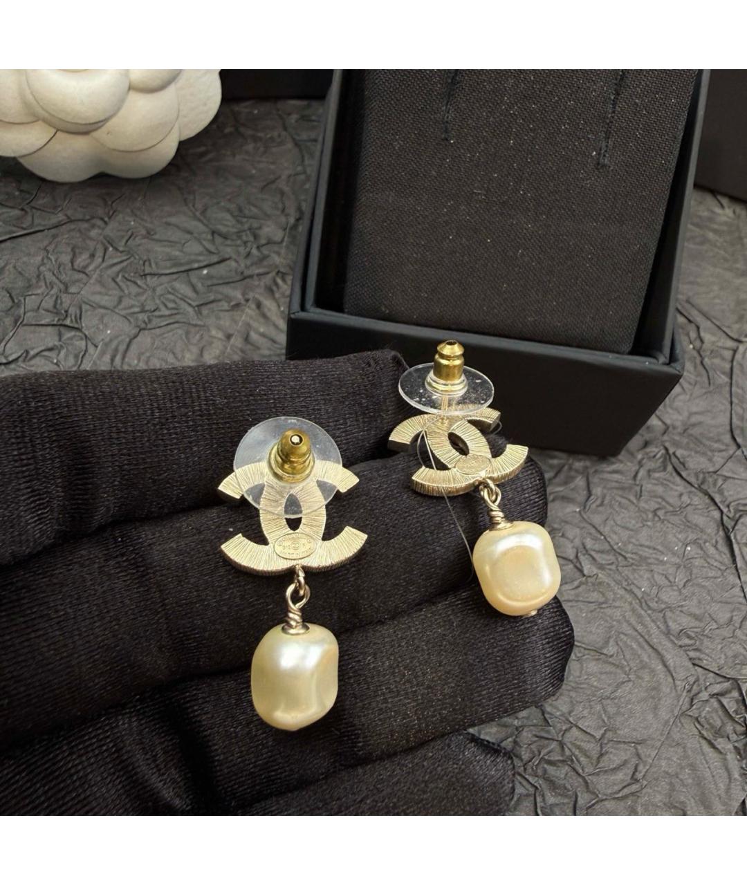 CHANEL Золотые серьги, фото 5