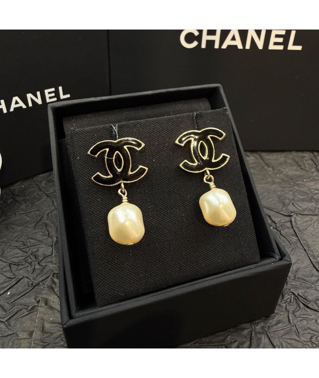 CHANEL Золотые серьги, фото 2