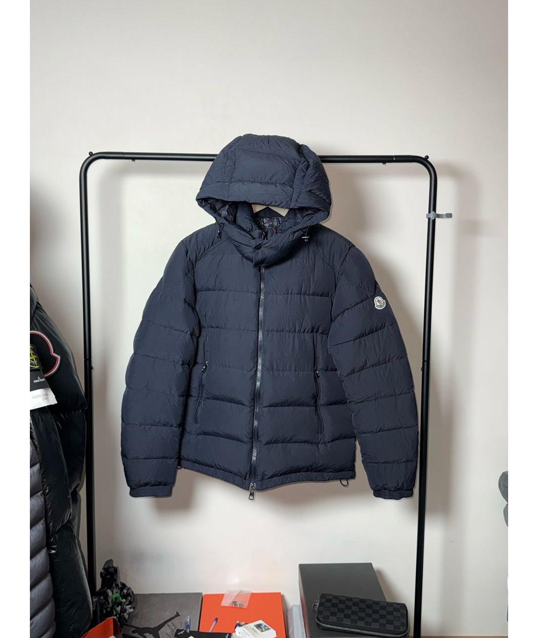 MONCLER Темно-синий пуховик, фото 6