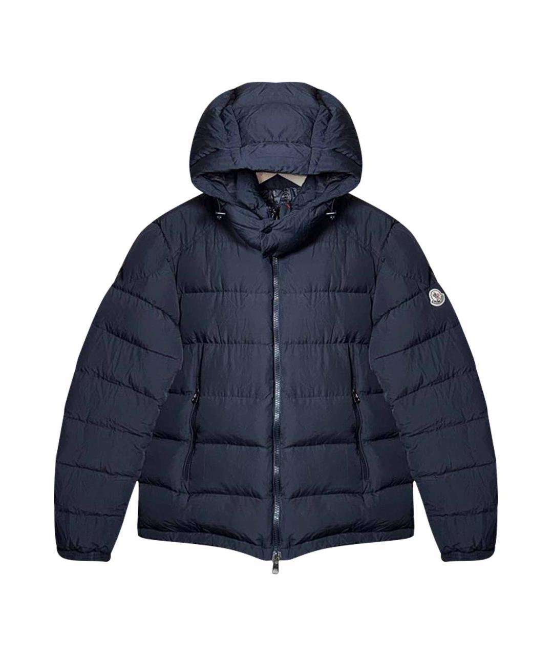 MONCLER Темно-синий пуховик, фото 1