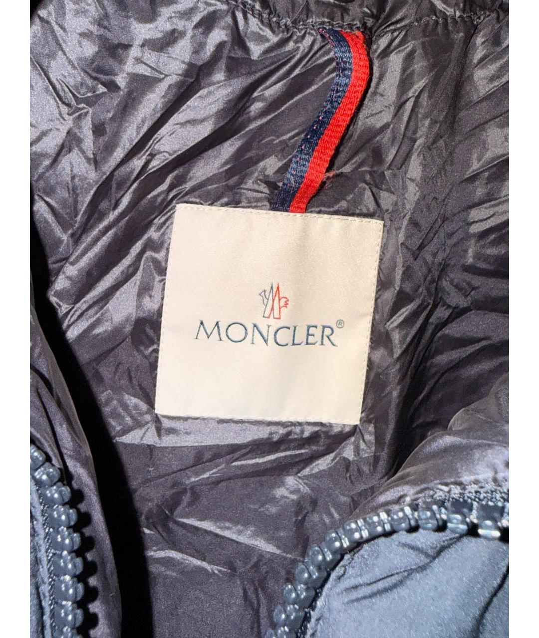 MONCLER Темно-синий пуховик, фото 4