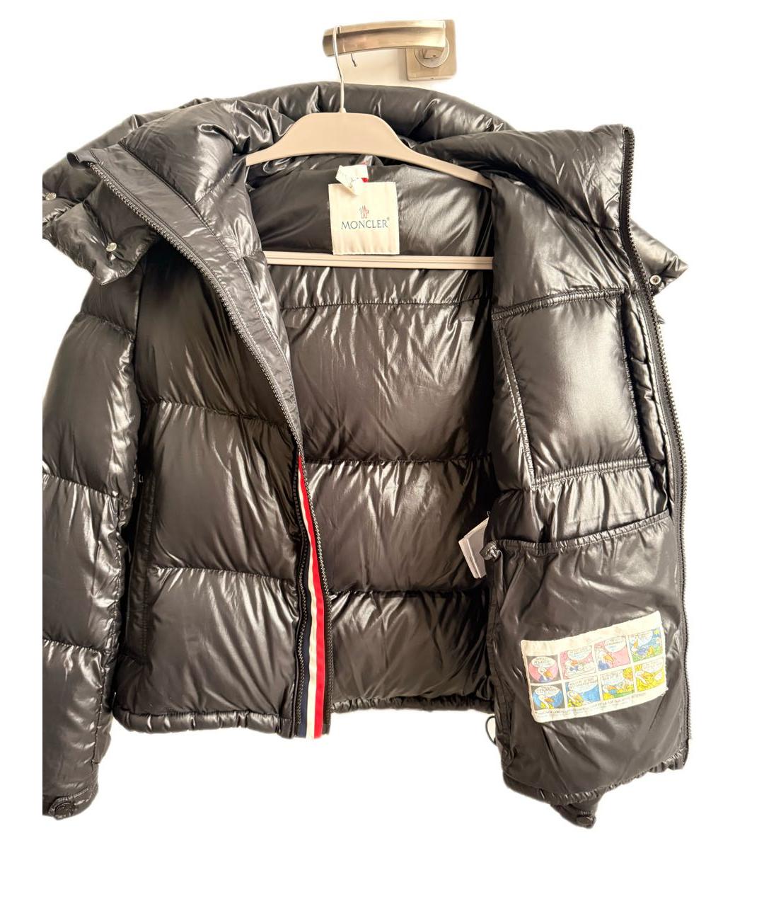 MONCLER Черный пуховик, фото 2