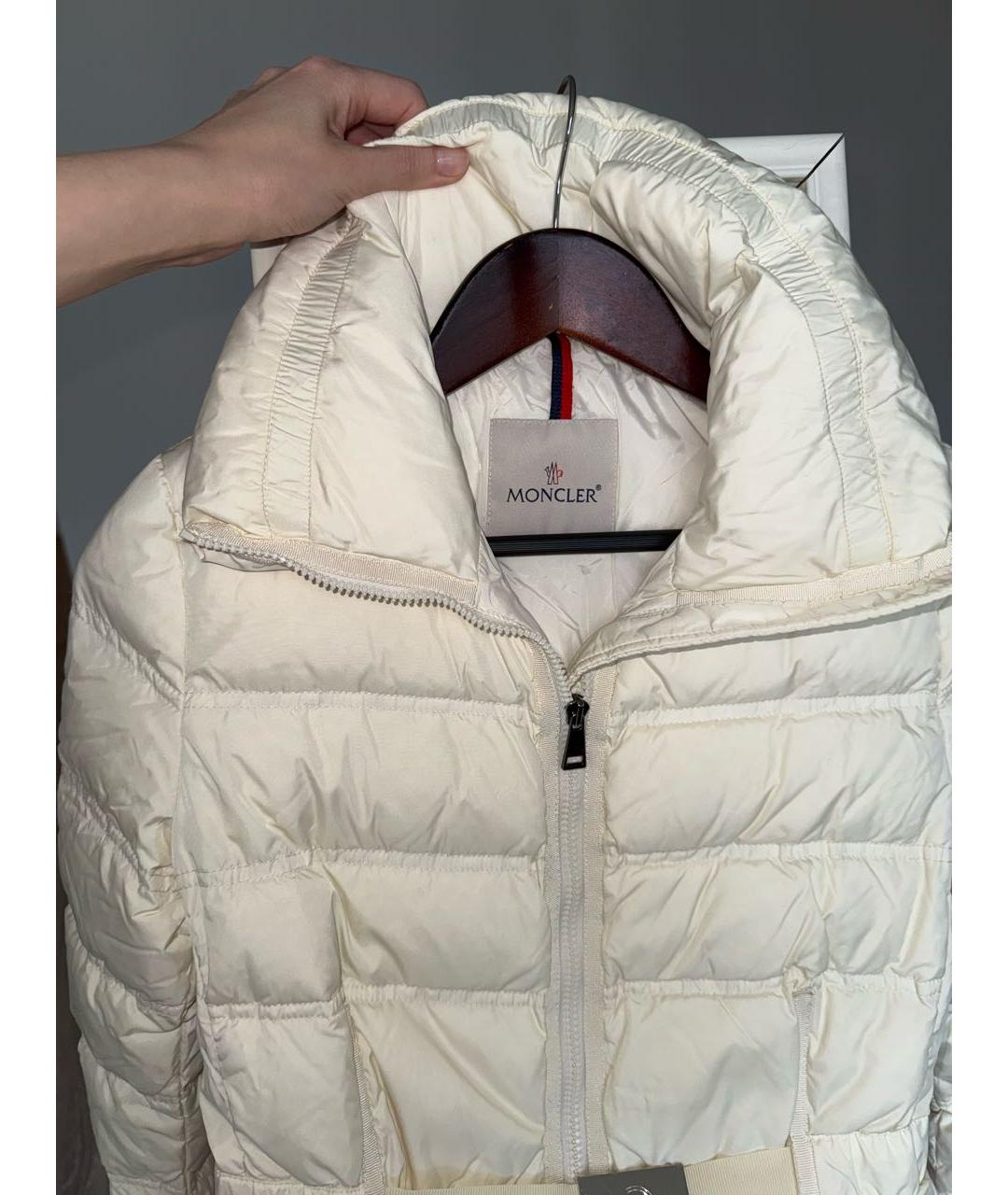 MONCLER Белая полиамидовая куртка, фото 3
