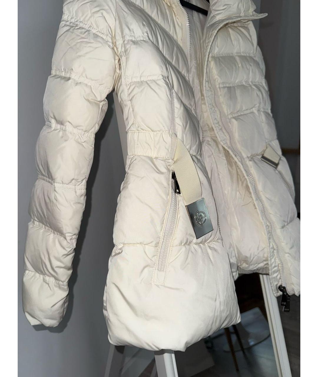 MONCLER Белая полиамидовая куртка, фото 8