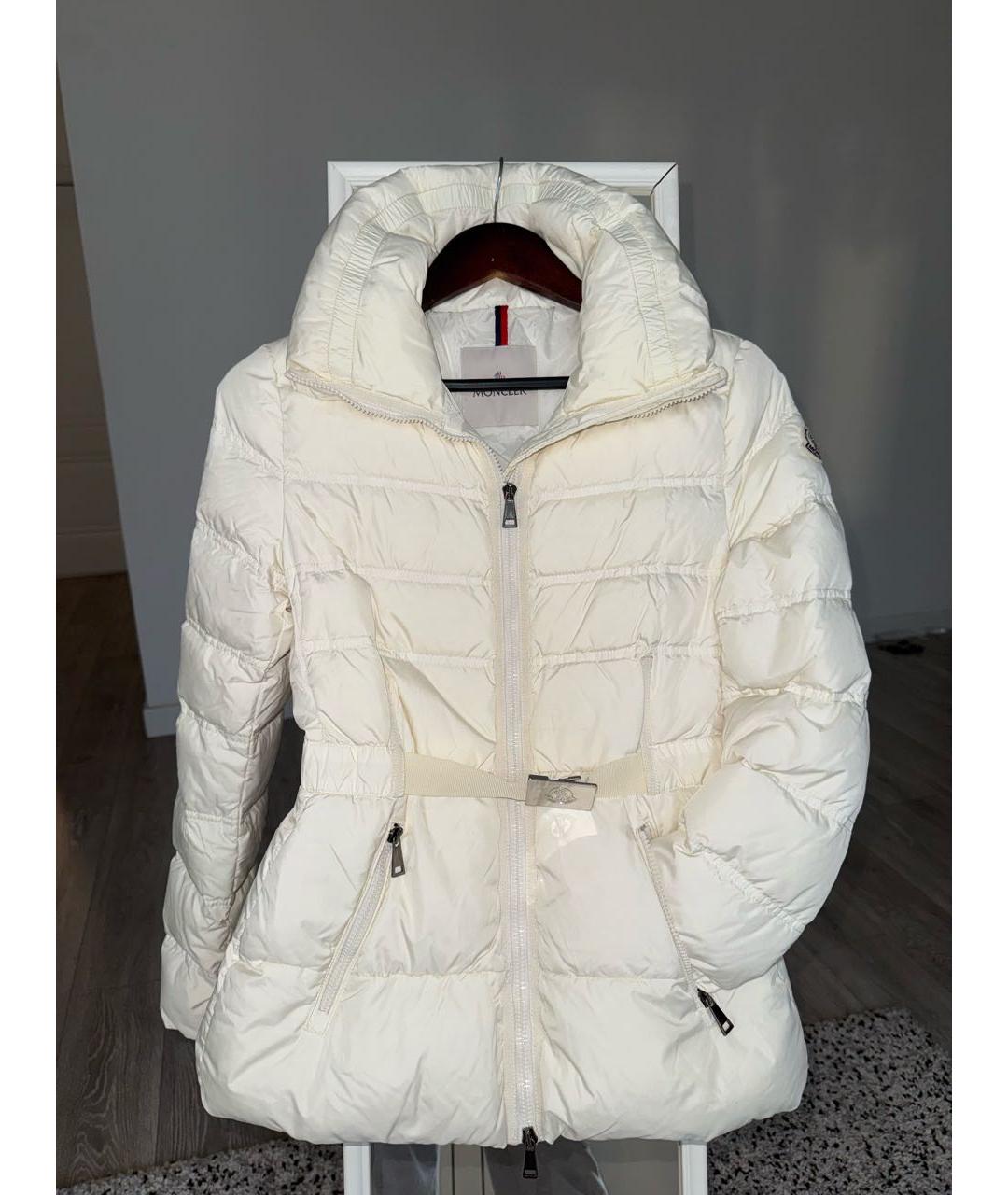 MONCLER Белая полиамидовая куртка, фото 9