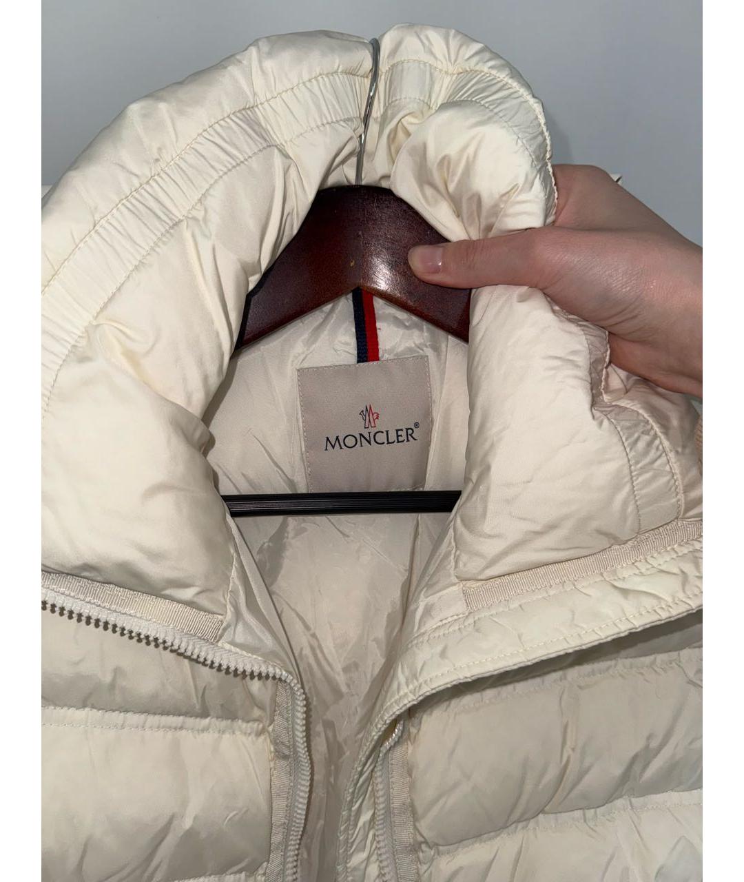 MONCLER Белая полиамидовая куртка, фото 4