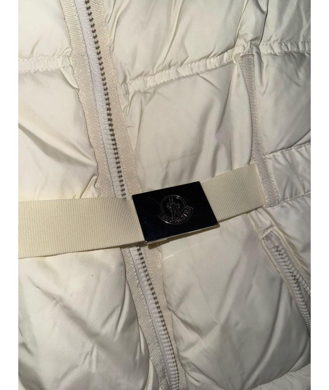 MONCLER Белая полиамидовая куртка, фото 7