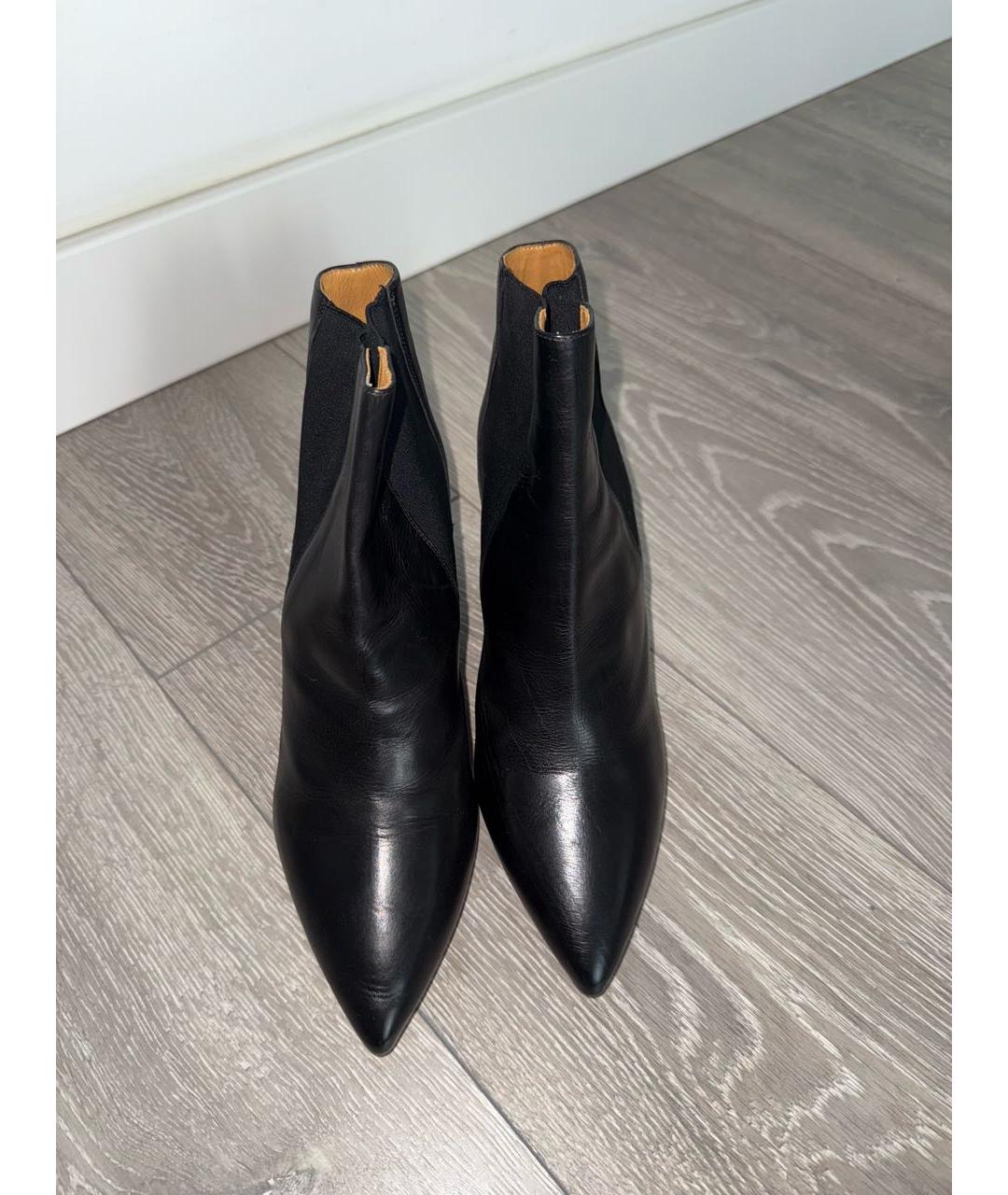 ISABEL MARANT Черные кожаные полусапоги, фото 2