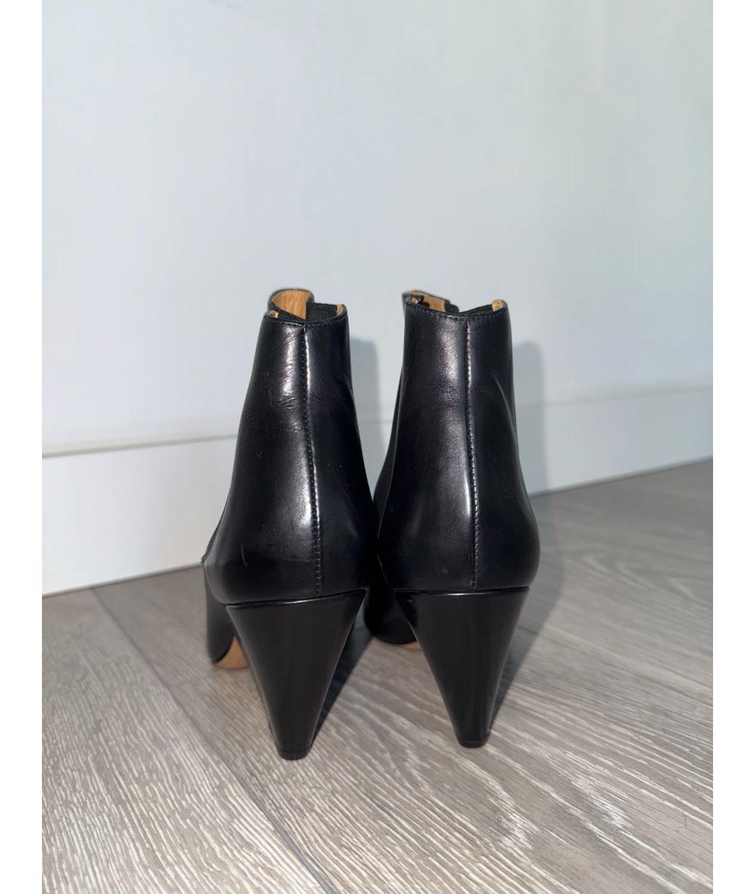 ISABEL MARANT Черные кожаные полусапоги, фото 4