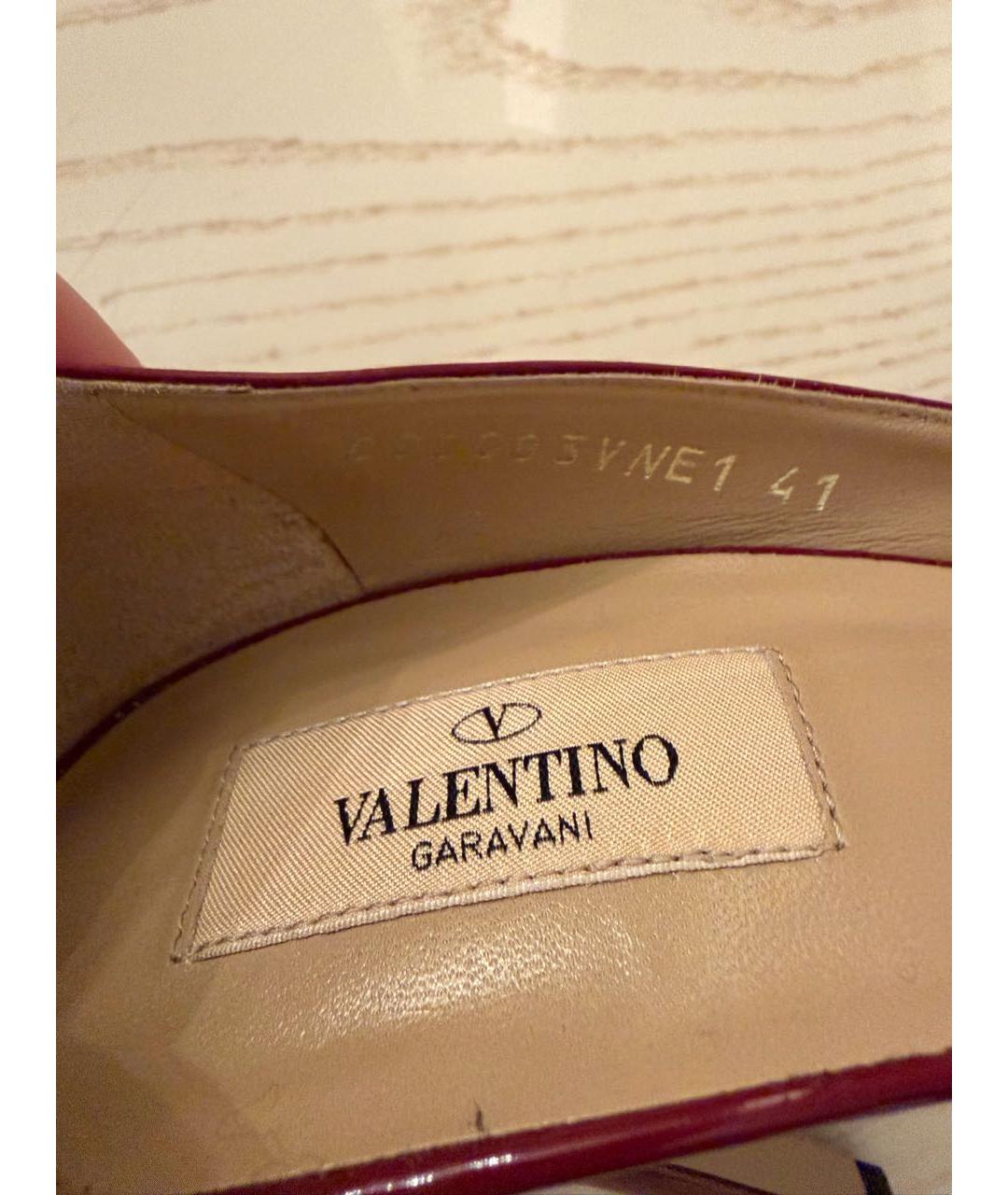 VALENTINO Бордовые туфли из лакированной кожи, фото 3